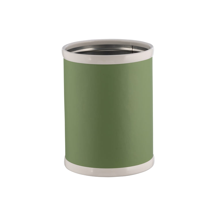Mist Green | trash can with white rim on a white background