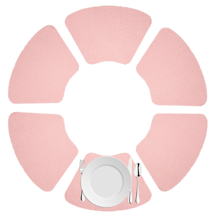 Orchid | Detail shot of intersecting lines in fishnet pattern.