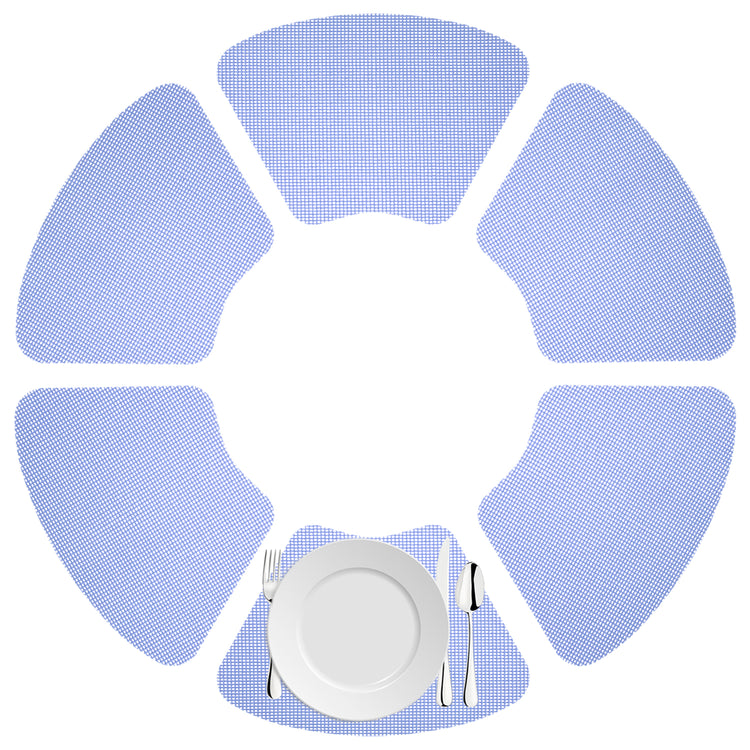 Serenity | Vibrant fishnet wedge placemats for a summer theme table.