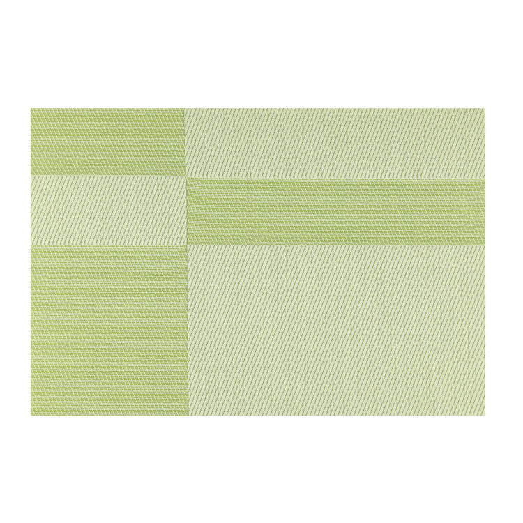 Olive & White | Close-up of twill placemat texture showing woven pattern.