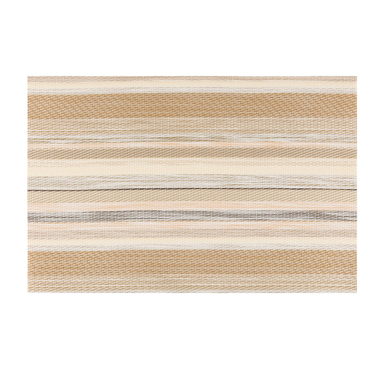 Rock | Top view of stratum-style woven placemat set of 6, ideal for elegant table settings.