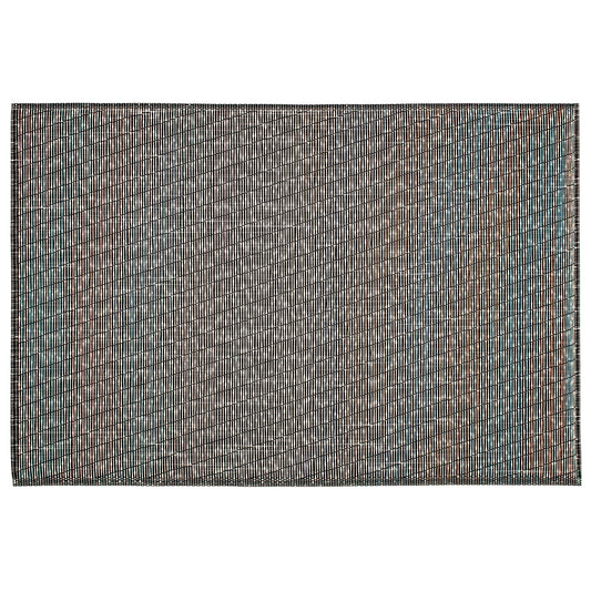 Charcoal & White | Close-up of the textured weave pattern on a placemat, displayed flat.