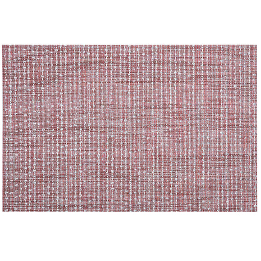 Red & Silver | Detail view of the red and silver placemat.