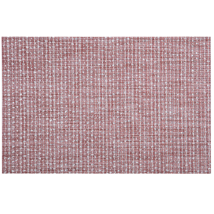 Red & Silver | Detail view of the red and silver placemat.