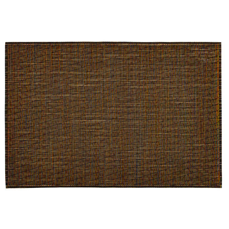 Charcoal & Gold | Close up of textured wave pattern on placemat, ideal for modern dining settings.