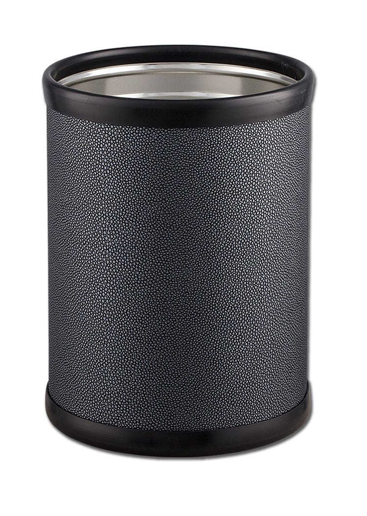 Noir | 8qt round wastebasket with a sleek compact design, ideal for keeping bathrooms clean & waste concealed.