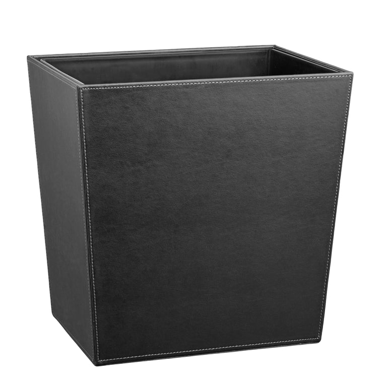 Black | Close-up of 16qt wastebasket with durable liner insert for easy trash management at home.