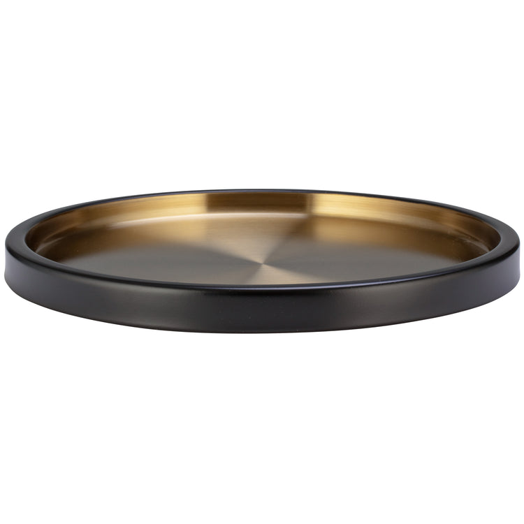 Black & Gold | Modern serving tray with a black base and gold surface, perfect for entertaining.