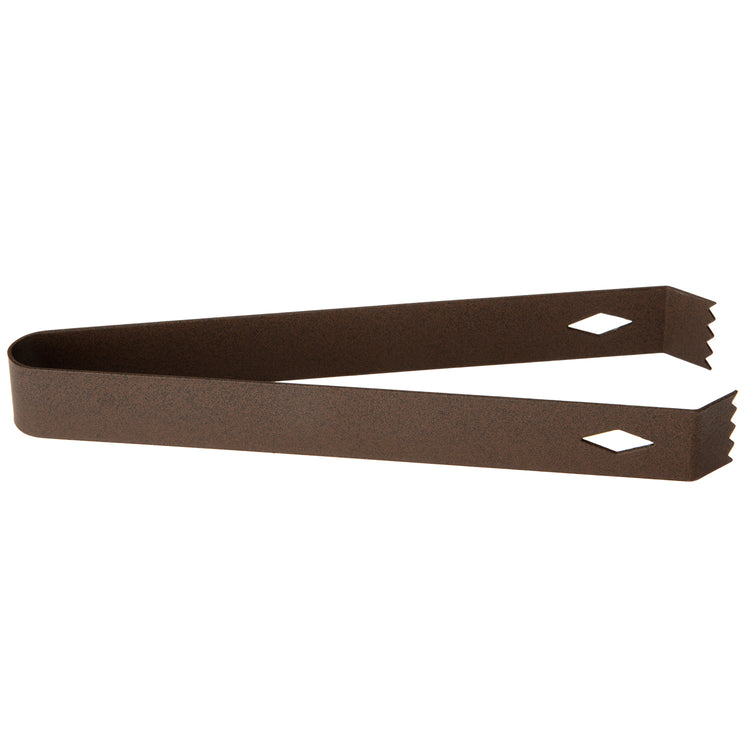 Oil Rubbed Bronze | Metal ice tong placed on a white background.