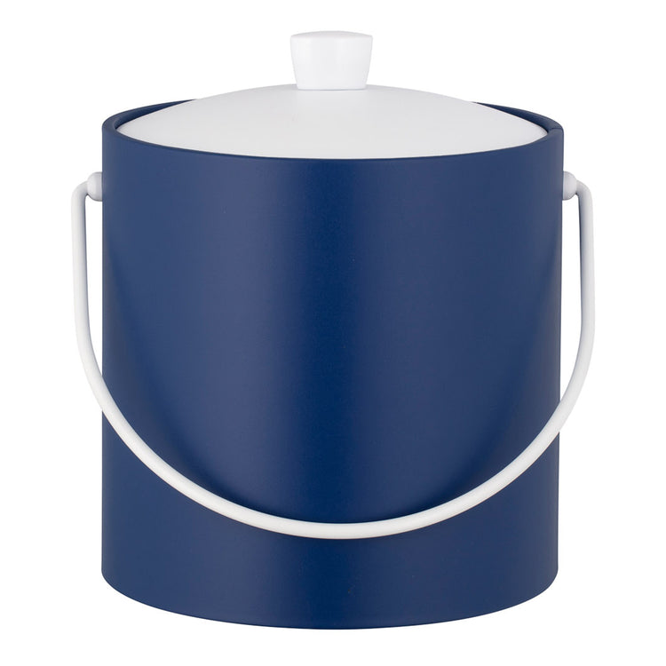 Royal Blue | 3-quart ice bucket with matte finish photographed on white.