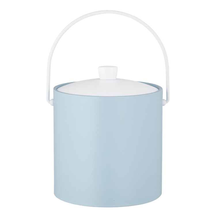 Light Blue | Minimalist ice bucket with clean lines, displayed on a white background.