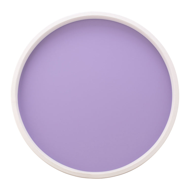 Lavender | Modern tray with a subtle white rim, positioned on a white background.