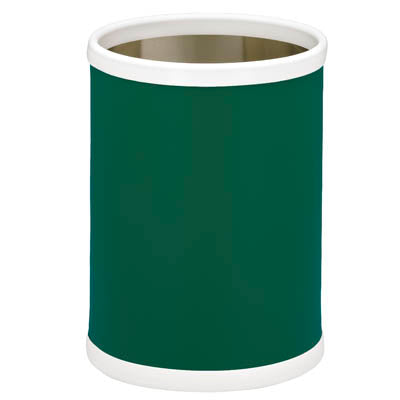 Tropic Green | trash can with white rim on a white background