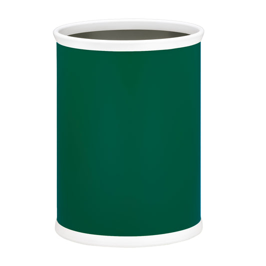 Tropic Green | Modern leatherette style waste bin with 13QT capacity, shown in full view on a white background.