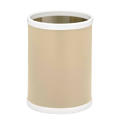 Ivory | trash can with white rim on a white background