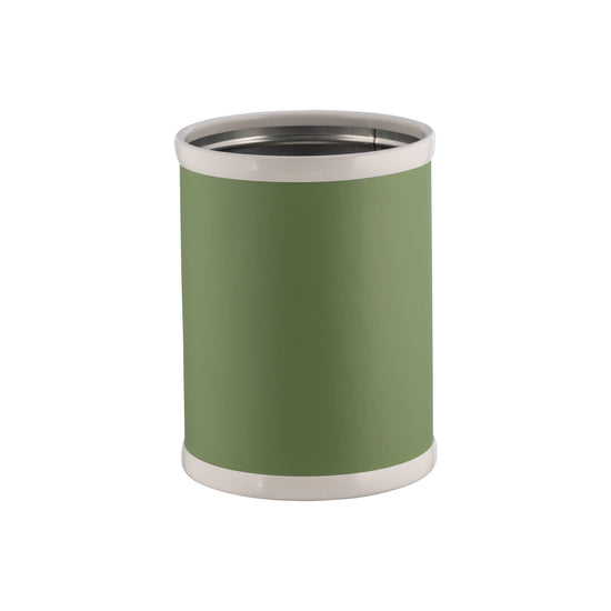 Mist Green | trash can with white rim on a white background
