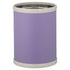 Lavender | Colorful 8QT round wastebasket with a leatherette exterior, photographed against a white backdrop.