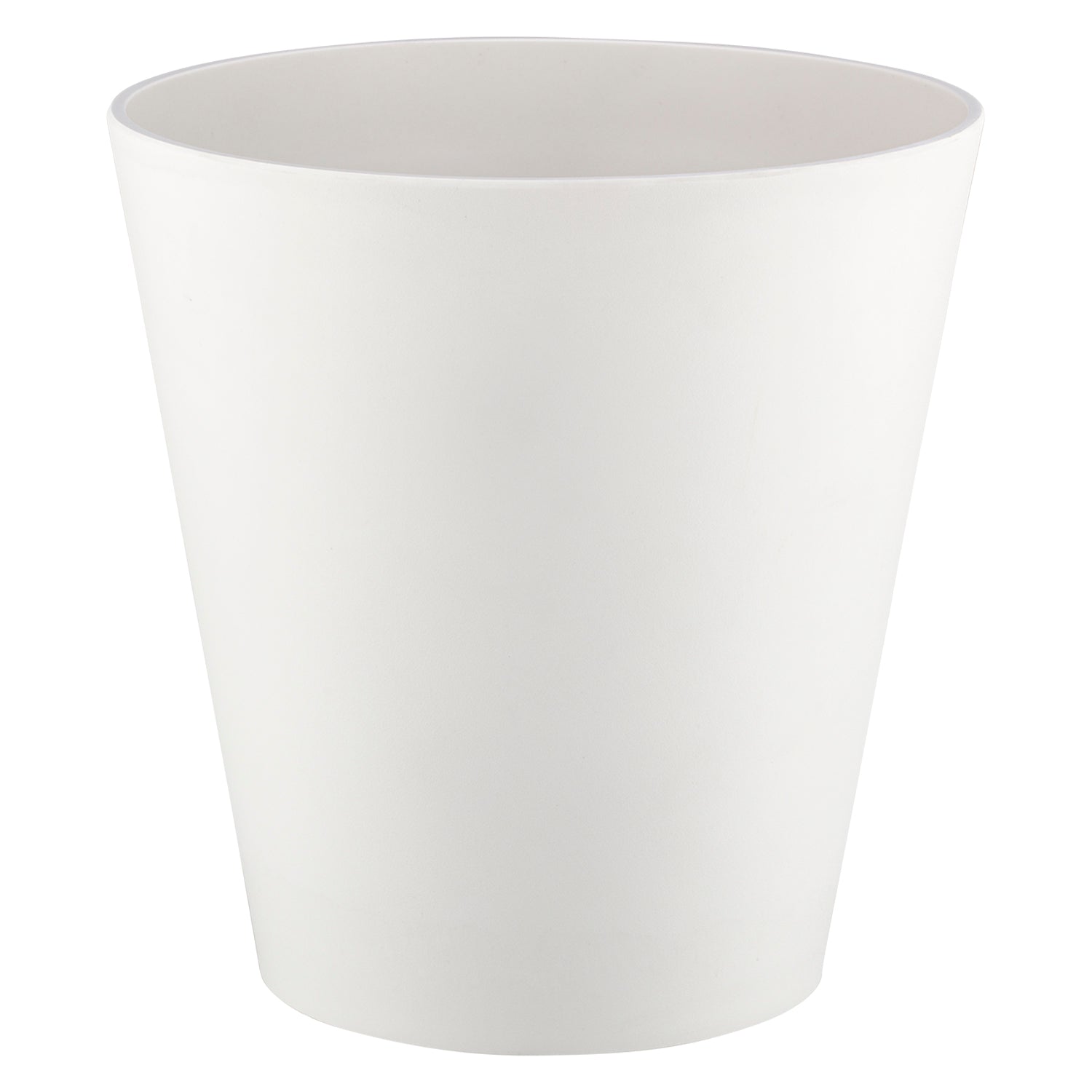 White | Madison wastebasket without the sectioned liner.