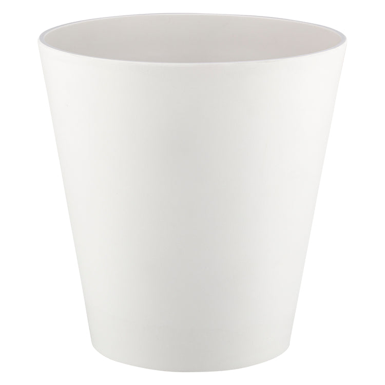 White | Madison wastebasket without the sectioned liner.
