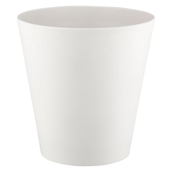 White | Madison wastebasket without the full liner.