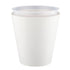 White | Madison wastebasket with the full liner propped up.