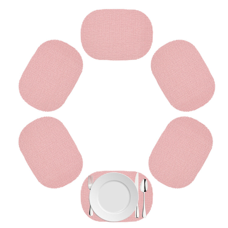 Orchid | Oval shaped fishnet placemat set for 6 people.
