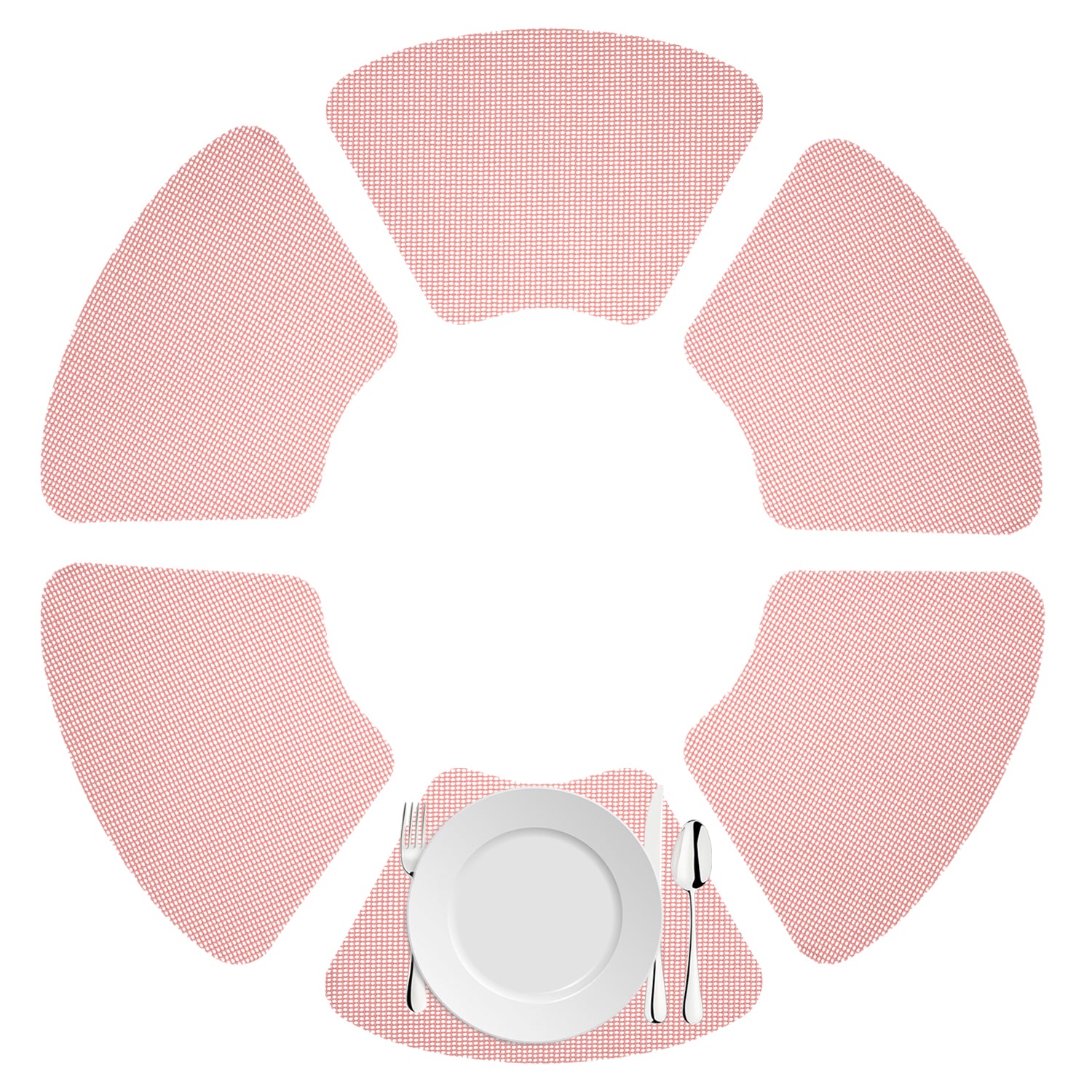 Orchid | Detail shot of intersecting lines in fishnet pattern.