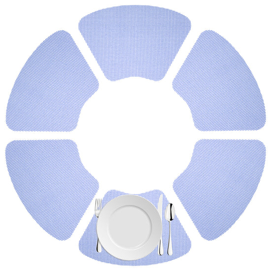 Serenity | Vibrant fishnet wedge placemats for a summer theme table.