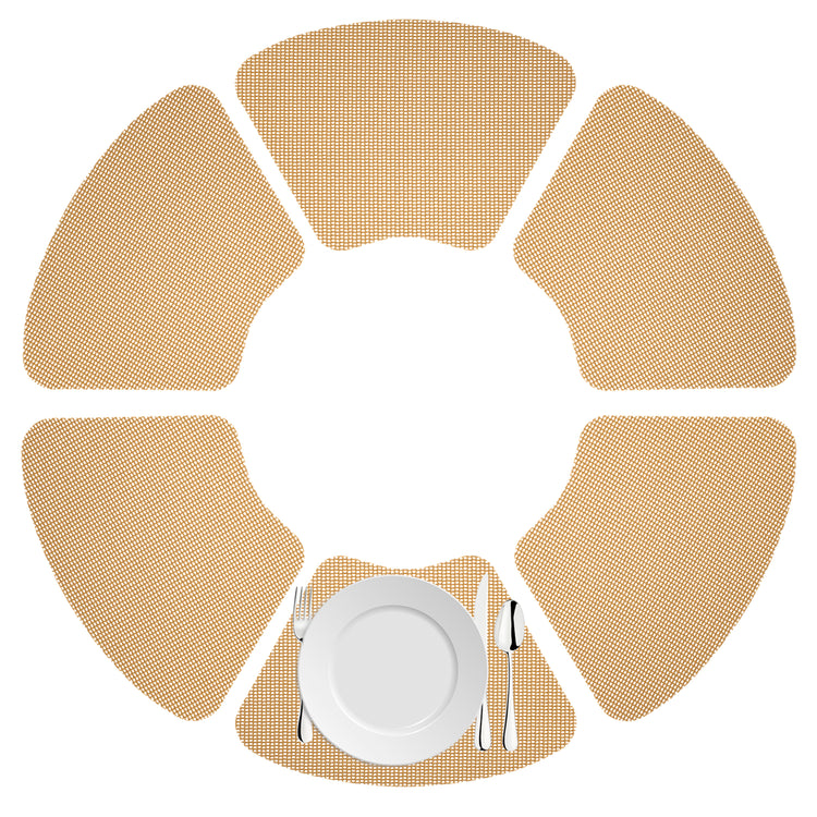 Bronze Mist | Thick and textured fishnet placemat set of 6.