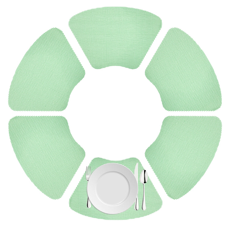 Green Ash | Set of six fishnet wedge placemats for outdoor entertaining.