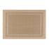 Taupe | Elegant woven placemat showcasing textured double borders, set of 6 on a clean surface.