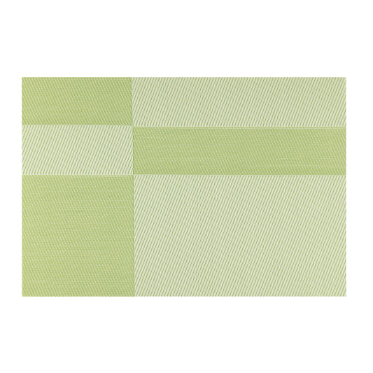 Olive & White | Close-up of twill placemat texture showing woven pattern.