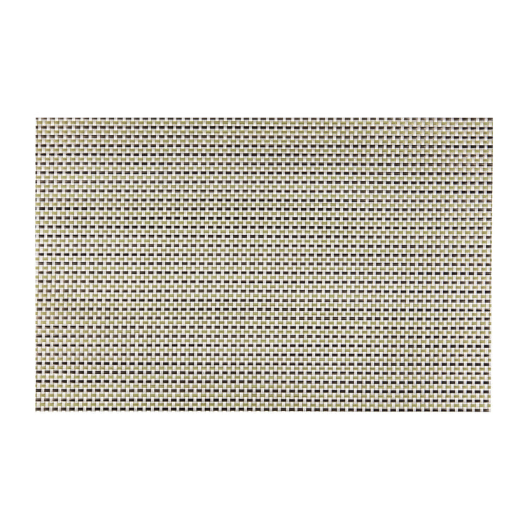 Moss | detail view of the woven placemat in a moss color.