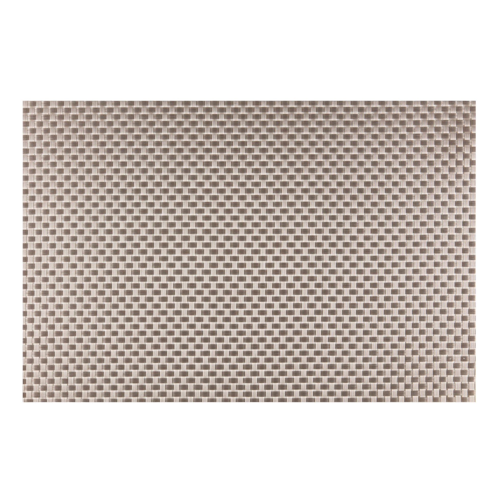 Silver | Close-up of metallic woven texture on placemat, highlighting elegant sheen, part of a set of 6.