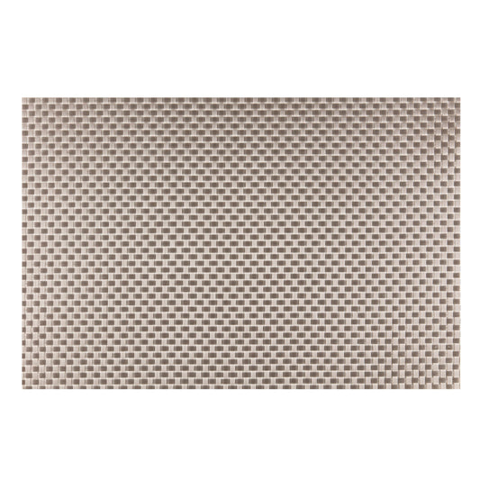 Silver | Close-up of metallic woven texture on placemat, highlighting elegant sheen, part of a set of 6.