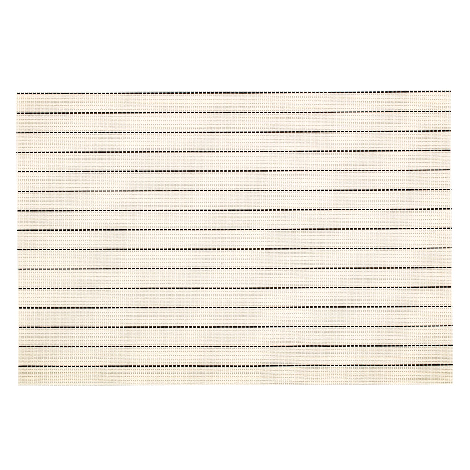Black & White | Close-up of woven placemat featuring pinstripes, part of a coordinated set of 6 for modern dining.