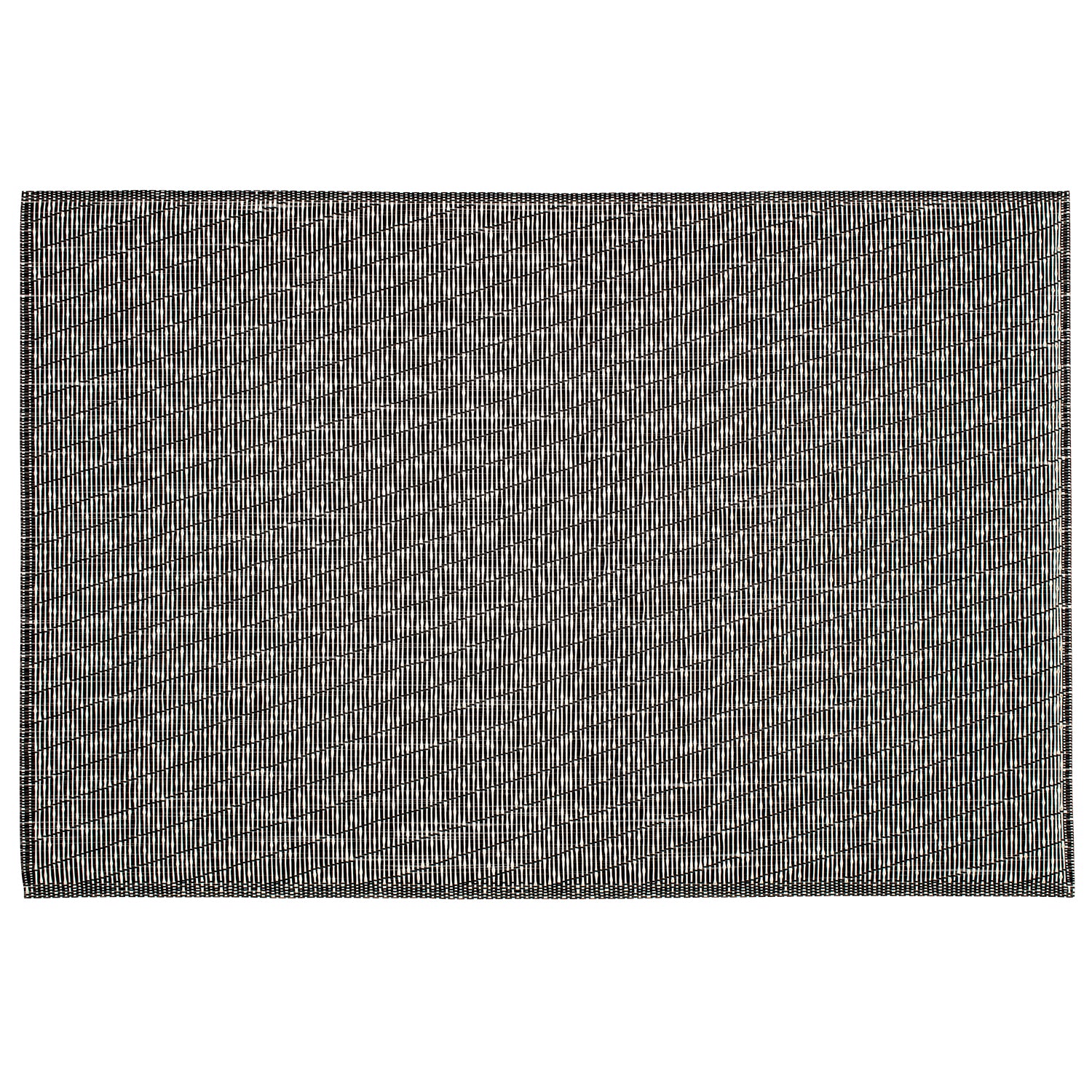 Charcoal & White | Close-up of the textured weave pattern on a placemat, displayed flat.