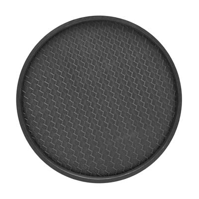 Eclipse | 14-inch round leatherette serving tray with a smooth, textured finish, displayed on a white background.