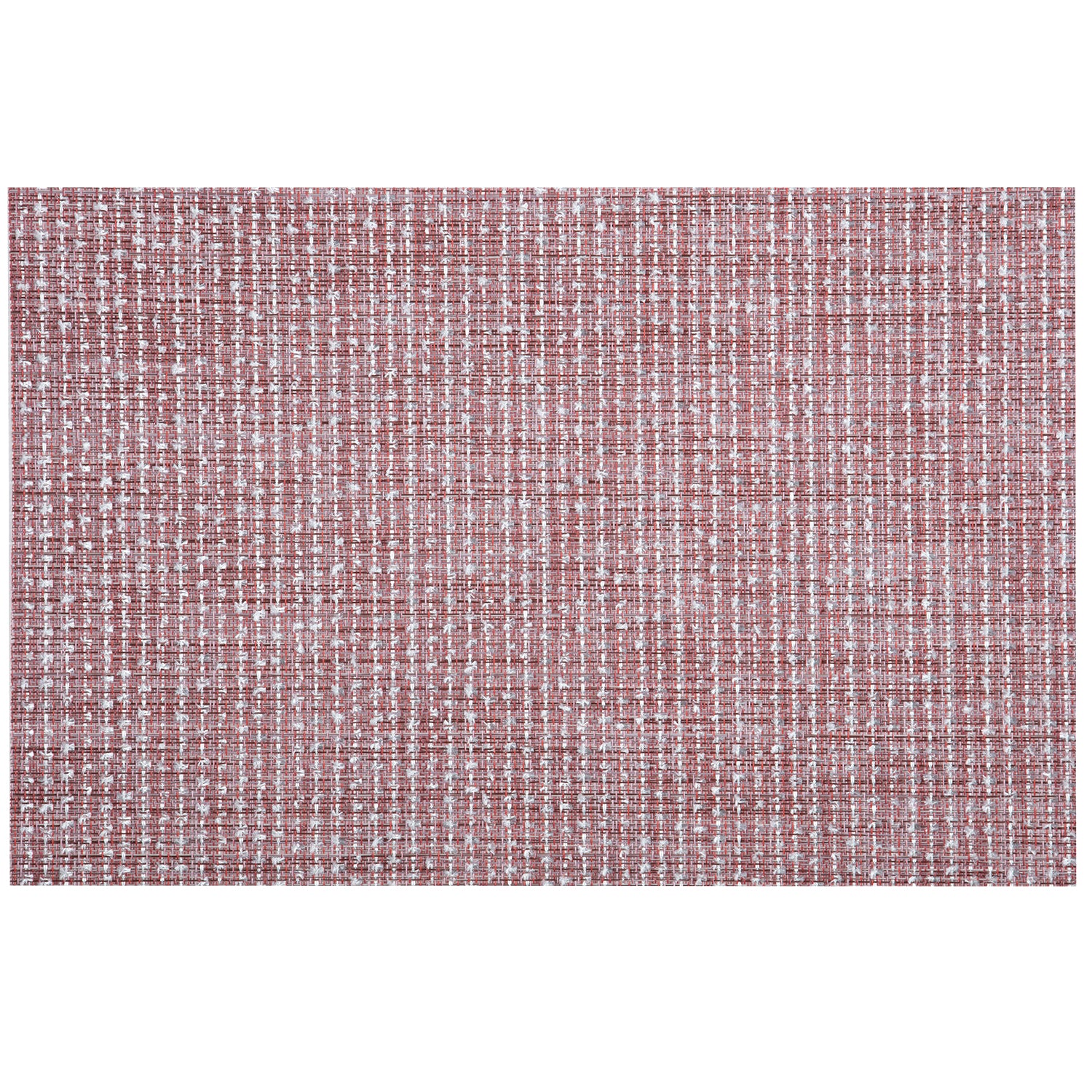 Red & Silver | Detail view of the red and silver placemat.