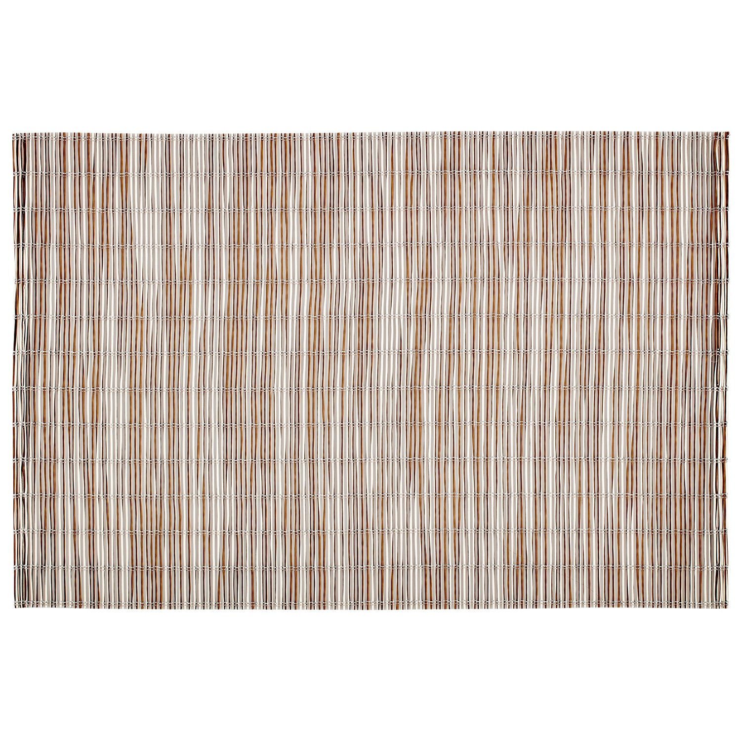 Multi | Close-up of textured woven placemat in natural white curry color, part of an elegant set of 6.