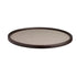 Latte | 14" round serving tray with sleek half-inch chocolate sidewall, perfect for stylish serving or display.