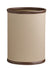 Latte | Oval-shaped wastebasket with shagreen texture and curved design, ideal use for home offices.