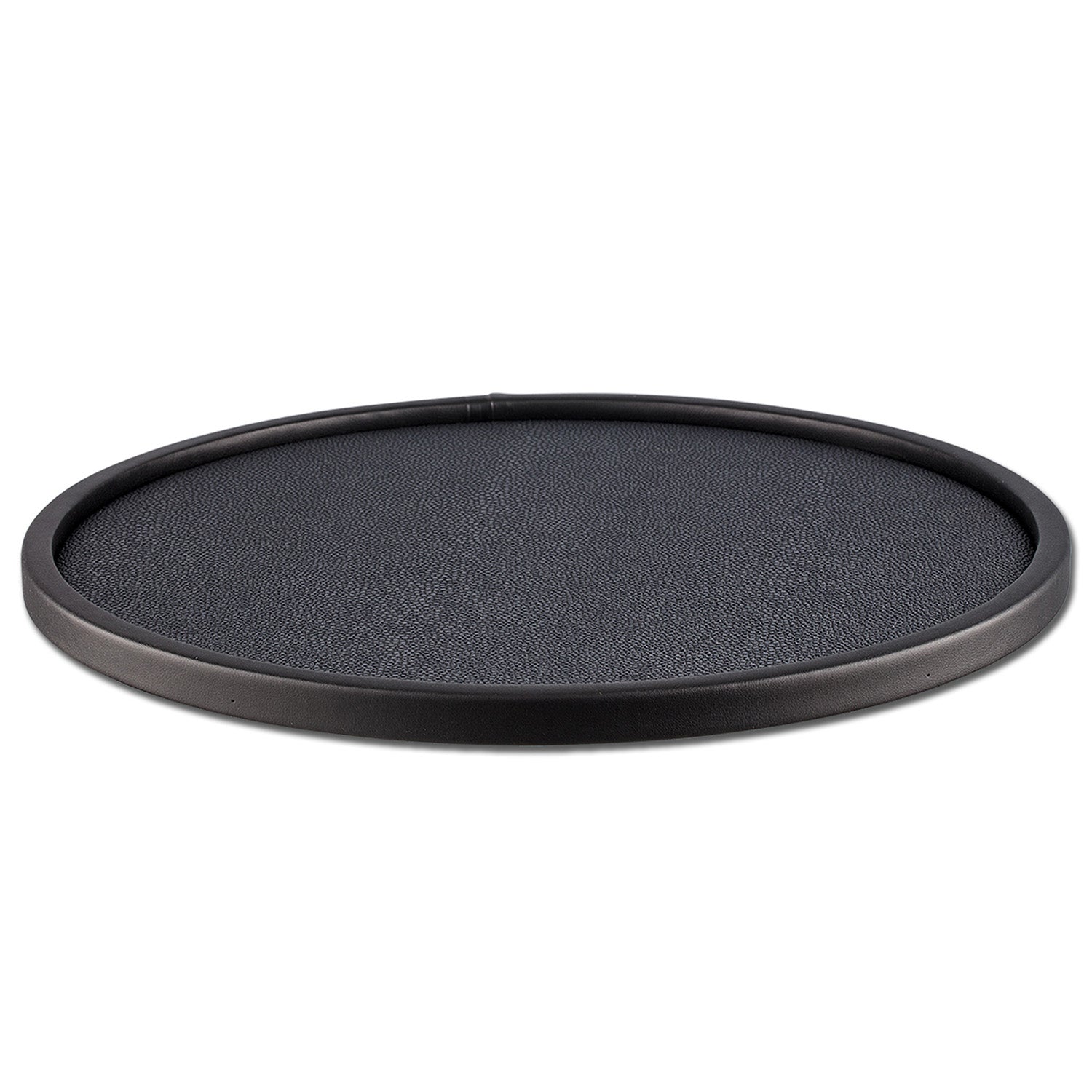 Noir | 14" Serving tray with a sleek half inch black sidewall, perfect for hosting and a stylish home presentation.