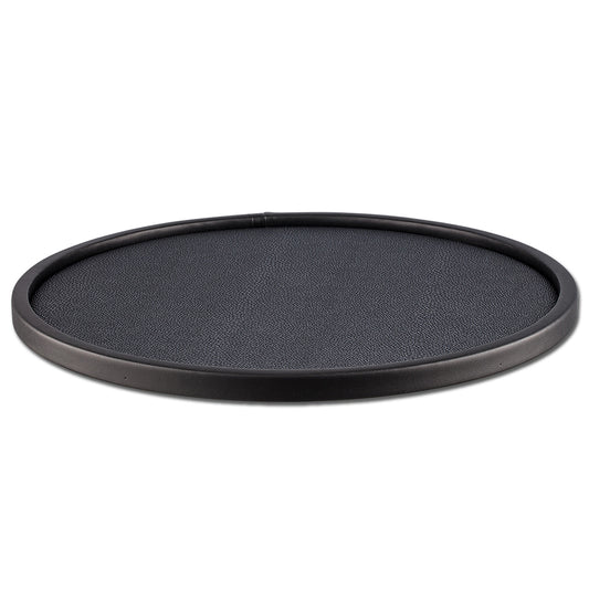 Noir | 14" Serving tray with a sleek half inch black sidewall, perfect for hosting and a stylish home presentation.