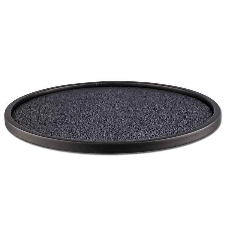 Noir | 14" Serving tray with a sleek half inch black sidewall, perfect for hosting and a stylish home presentation.