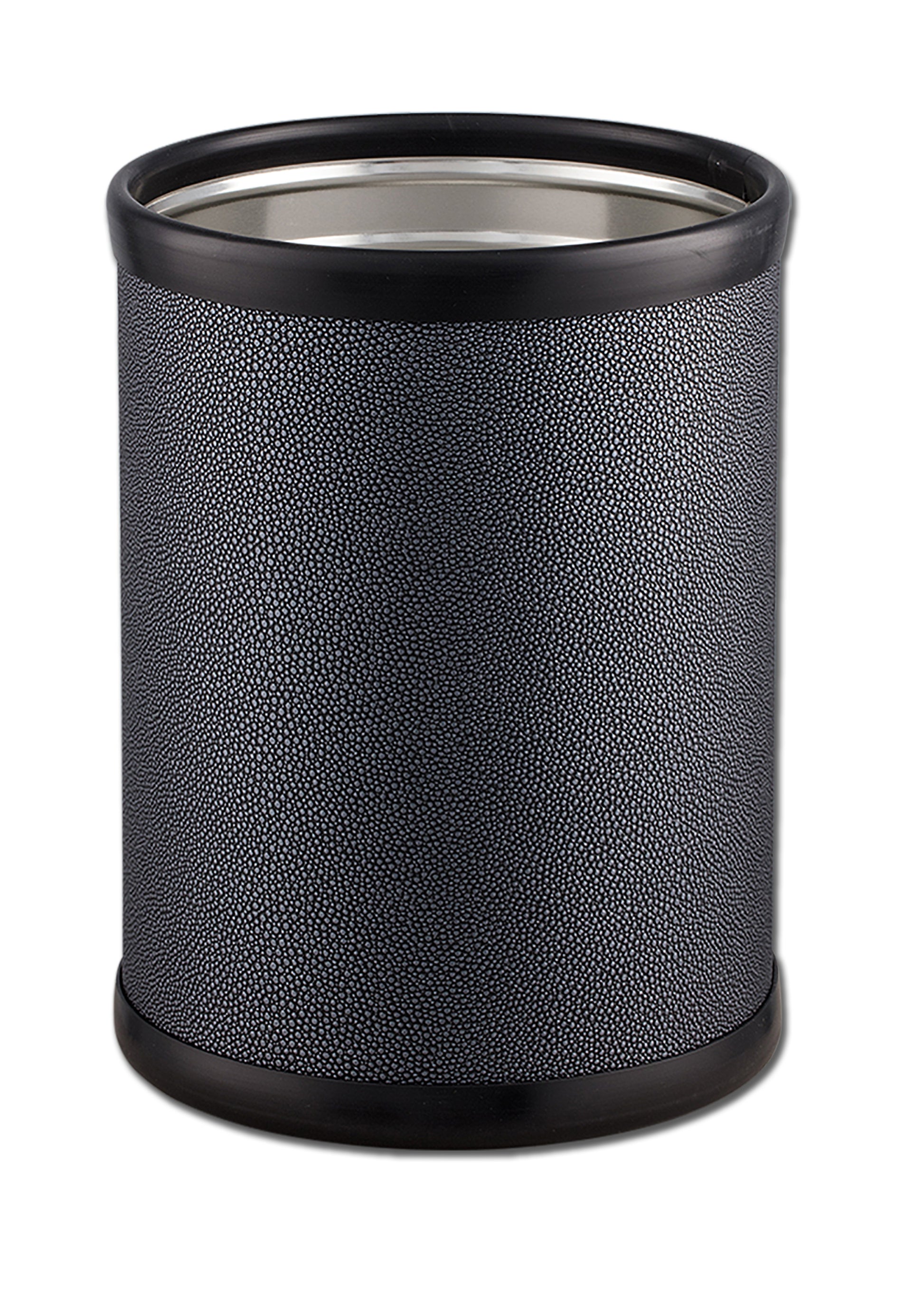 Noir | 8qt round wastebasket with a sleek compact design, ideal for keeping bathrooms clean & waste concealed.