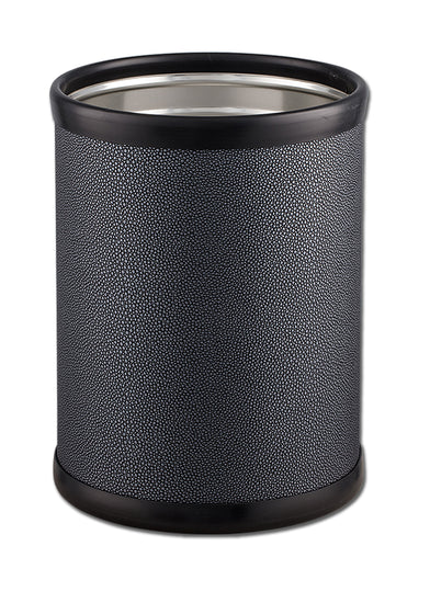 Noir | 8qt round wastebasket with a sleek compact design, ideal for keeping bathrooms clean & waste concealed.