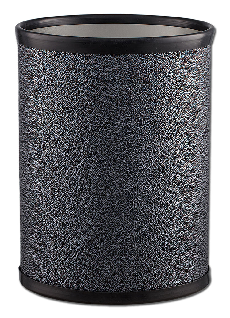 Noir | 13qt oval wastebasket placed on a white background would look great in any living space.