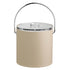 Beige | Contemporary ice bucket with thick acrylic cover and sturdy bale handle for stylish entertaining.