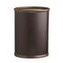 Brown | cylindrical trash can on a white background